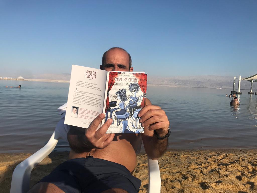 On the Dead Sea beach