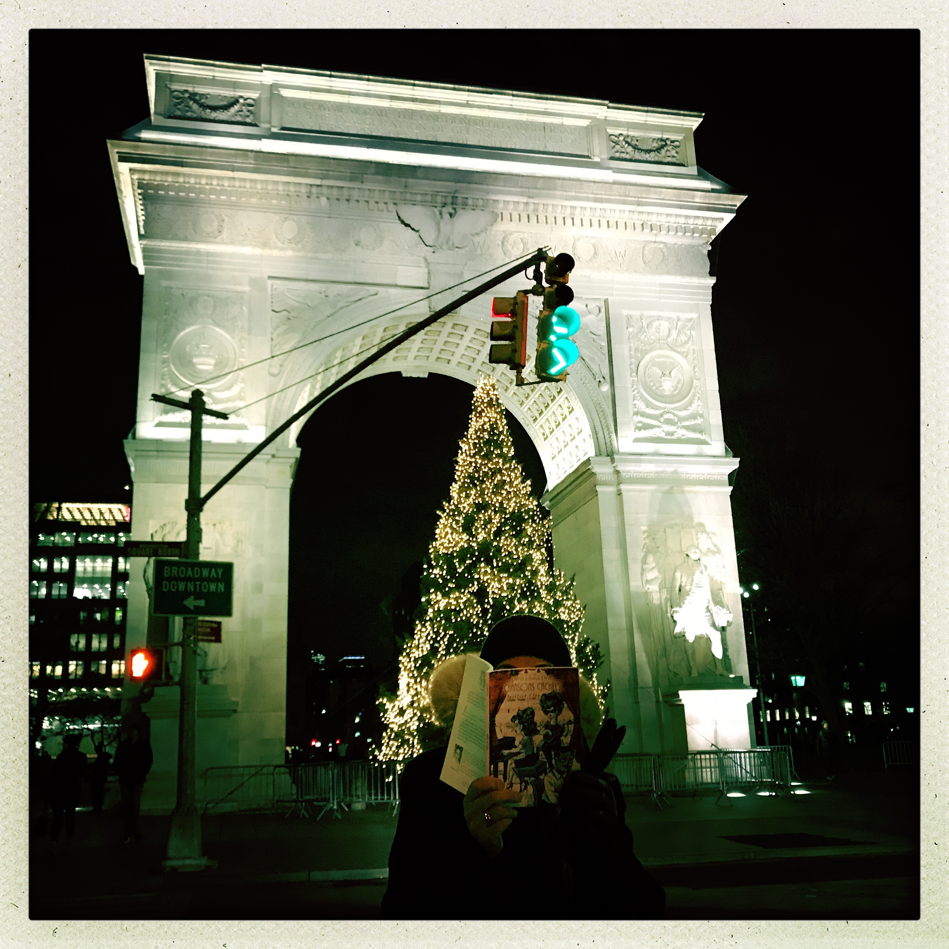 Washington square by night